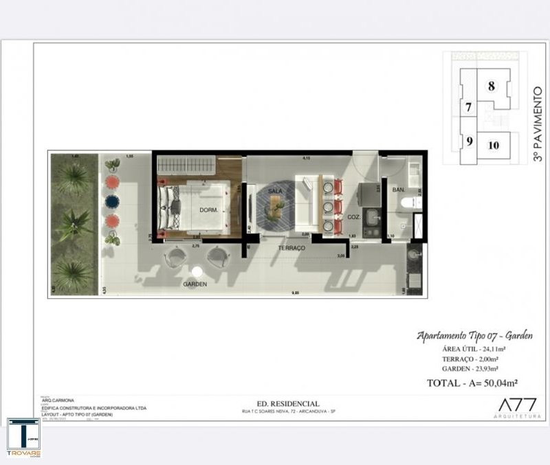 Apartamento à venda ao lado do Metrô Penha 1 ou 2 dormitórios - todos com sacadas! Rua Tenente-Coronel Soares Neiva São Paulo - Planta