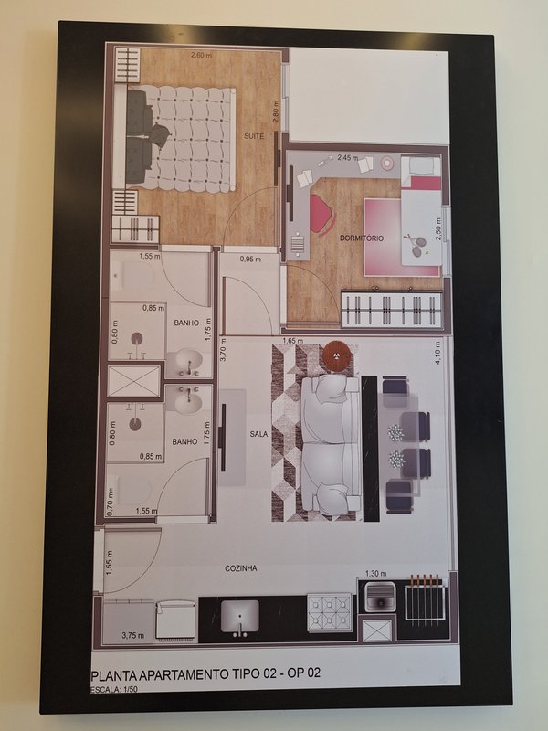 Apartamento para venda 42 m² 2 dormitórios com suíte e vaga Na Vila Matilde Rua Maria Carlota São Paulo - Planta