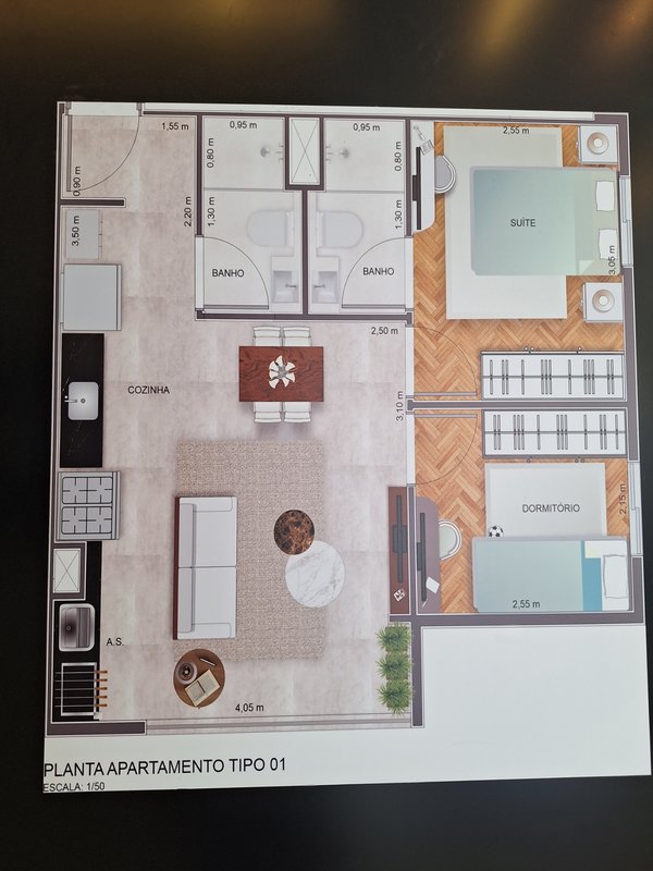 Apartamento para venda 42 m² 2 dormitórios com suíte e vaga Na Vila Matilde Rua Maria Carlota São Paulo - Planta