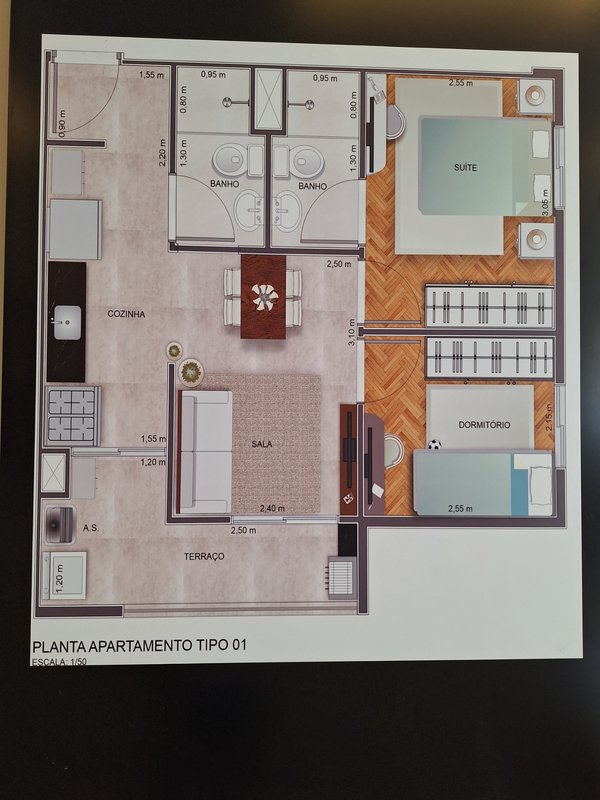 Apartamento para venda 42 m² 2 dormitórios com suíte e vaga Na Vila Matilde Rua Maria Carlota São Paulo - Planta