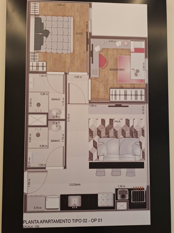Apartamento para venda 42 m² 2 dormitórios com suíte e vaga Na Vila Matilde Rua Maria Carlota São Paulo - Planta