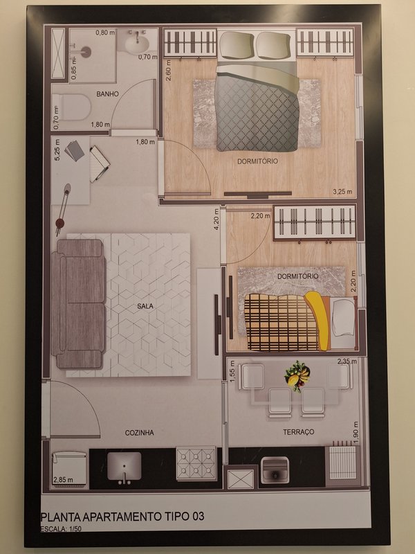 Apartamento para venda 42 m² 2 dormitórios com suíte e vaga Na Vila Matilde Rua Maria Carlota São Paulo - Planta