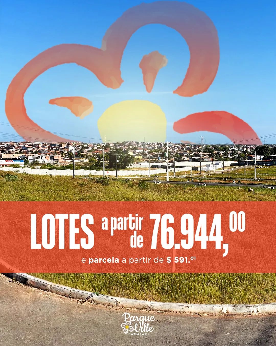Loteamento 100% fechado, com lotes a partir de 160m² e guarita de acesso controlado Rua Octávio Magabeira  Camaçari - 