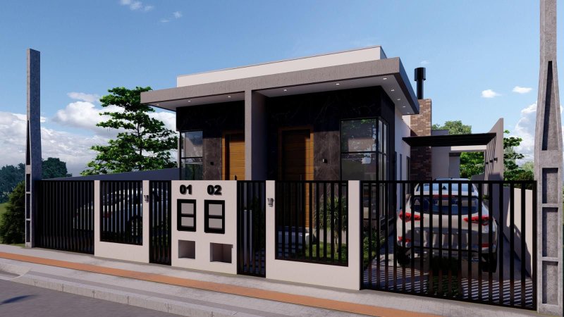 CASA COM 1 SUÍTE MAIS 2 DORMITÓRIOS NO AYMORE - Guabiruba - 