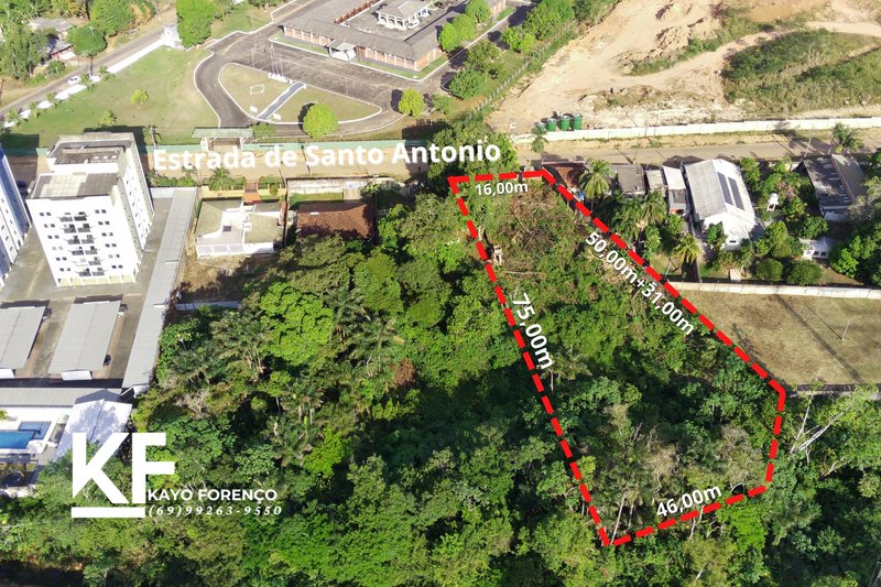 Lote/Terreno com 2361m² Perto do Centro de Porto Velho Estrada Santo Antônio Porto Velho - 
