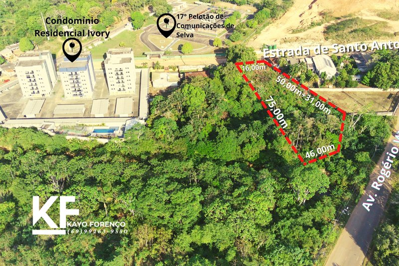 Lote/Terreno com 2361m² Perto do Centro de Porto Velho Estrada Santo Antônio Porto Velho - 