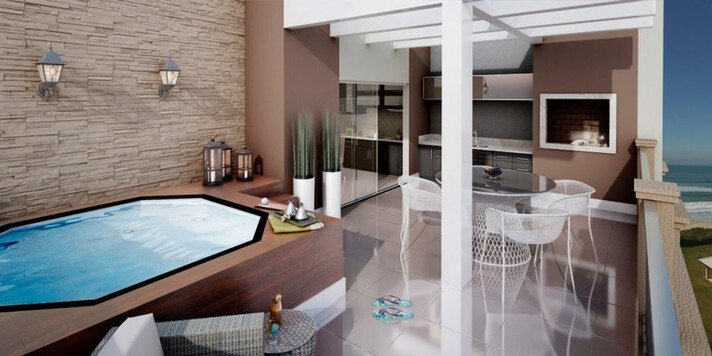 Apartamento Costa Amalfitana - Residencial 2 suítes 89m² Aroeira da Praia Bombinhas - 