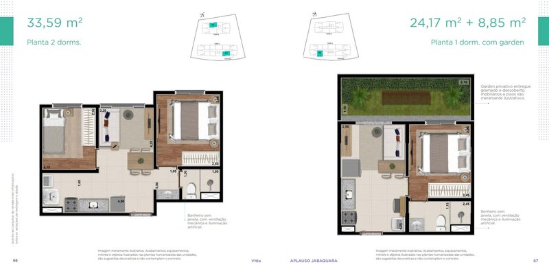 2 Dormitórios com Varanda + Garden + Vaga no Jabaquara Rua das Grumixamas São Paulo - 