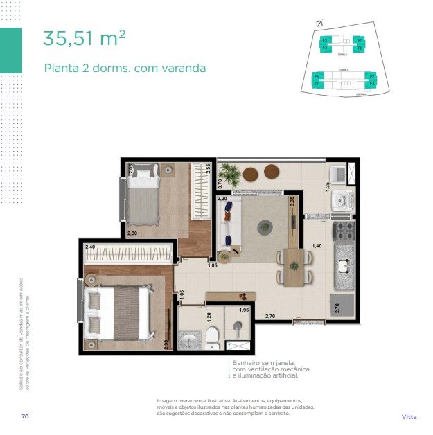 2 Dormitórios com Varanda + Garden + Vaga no Jabaquara Rua das Grumixamas São Paulo - 