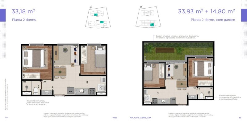 2 Dormitórios com Varanda + Garden + Vaga no Jabaquara Rua das Grumixamas São Paulo - 
