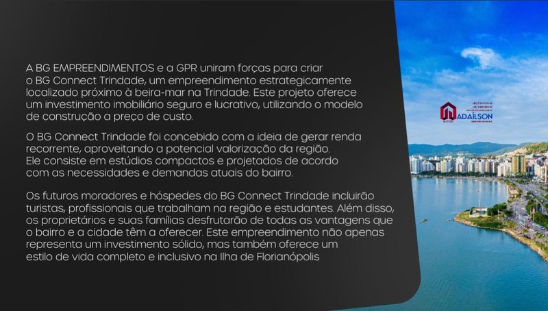 BG Connect Trindade Studio R$ 370.000 - Florianópolis - 