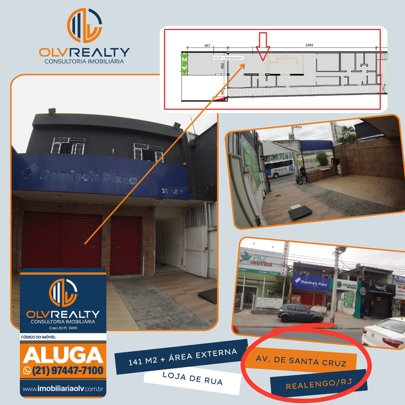 Ponto Comercial - Loja - Av. de Santa Cruz - Realengo/RJ Avenida de Santa Cruz Rio de Janeiro - 
