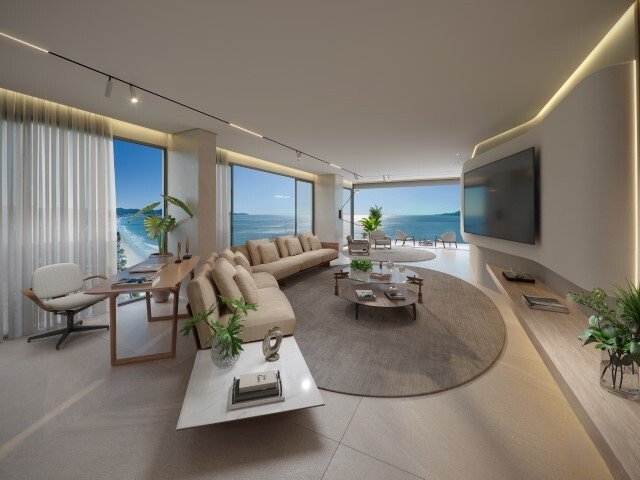Apartamento Edify One 4 suítes 265m² 307 Itapema - Living