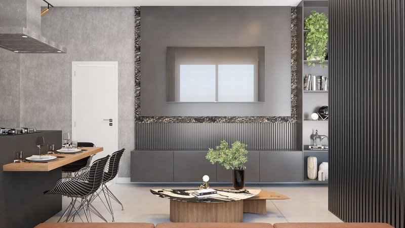 Studio Instanbul Park Home 1 dormitório 54m² Porto Seguro Porto Belo - Living