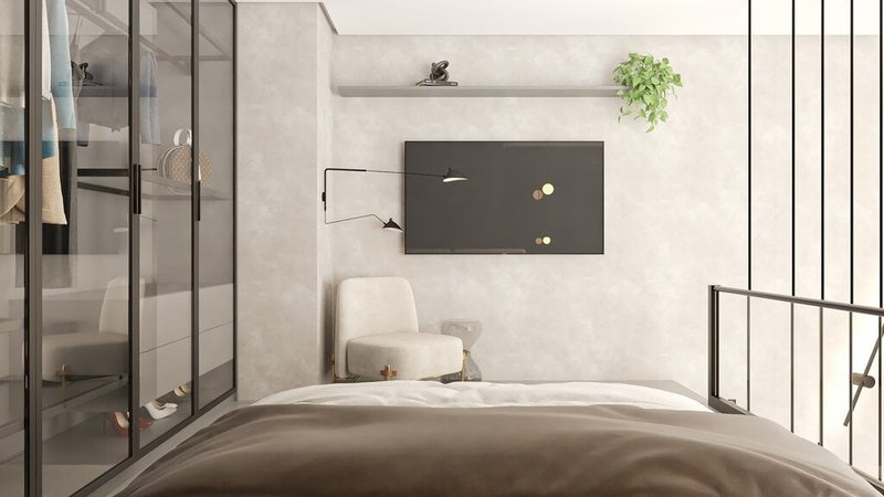Studio Instanbul Park Home 1 dormitório 54m² Porto Seguro Porto Belo - Dormitorio