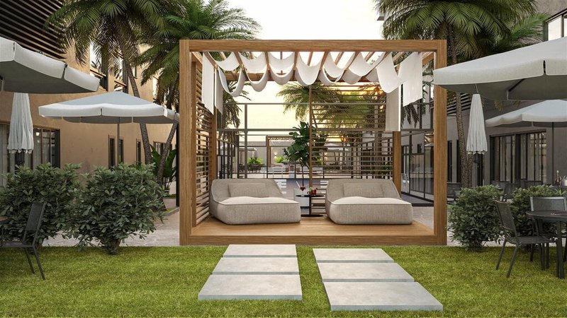 Studio Instanbul Park Home 1 dormitório 54m² Porto Seguro Porto Belo - Lounge