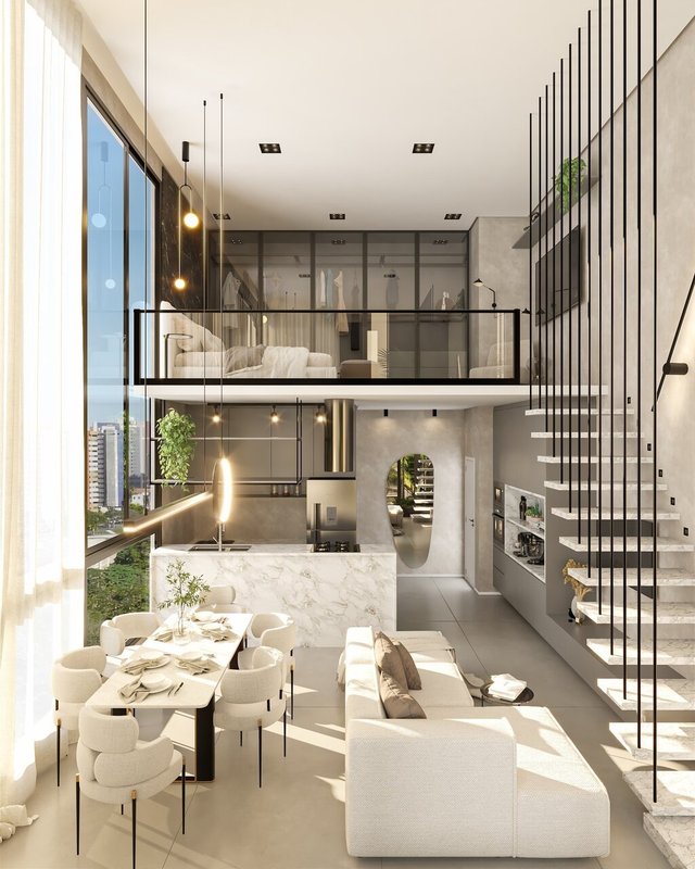 Loft Instanbul Park Home 1 dormitório 115m² Porto Seguro Porto Belo - Living