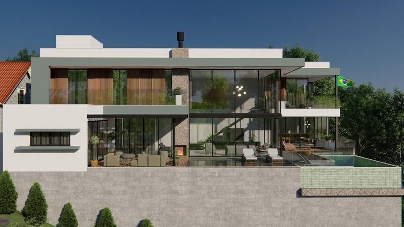 TERRENO COM PROJETO PARA CONSTRUIR EM CONDOMÍNIO FECHADO NO SAN GENARO, PRIMEIRO DE MAIO - Brusque - 