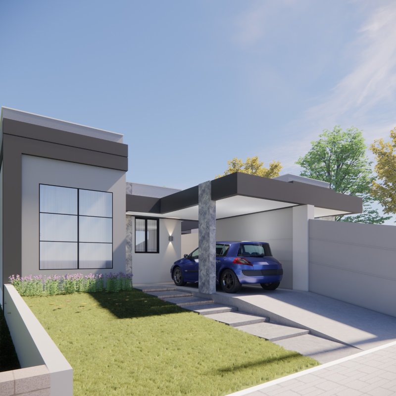 CASA COM 1 SUÍTE MAIS 2 DORMITÓRIOS NO CENTRO DA GUABIRUBA - Guabiruba - 