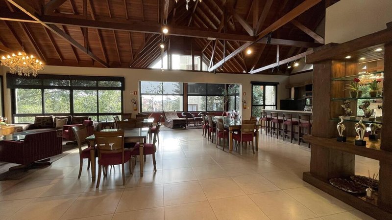 Apartamento com 2 dormitórios á 150m da Rua Coberta em Gramado Coronel Theobaldo Fleck Gramado - Salao de festas