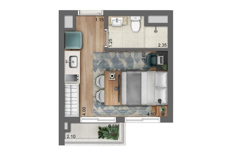 Studio a venda - Santo Amaro - 1 dormitório 32m² Cancionerio de Évora São Paulo - 