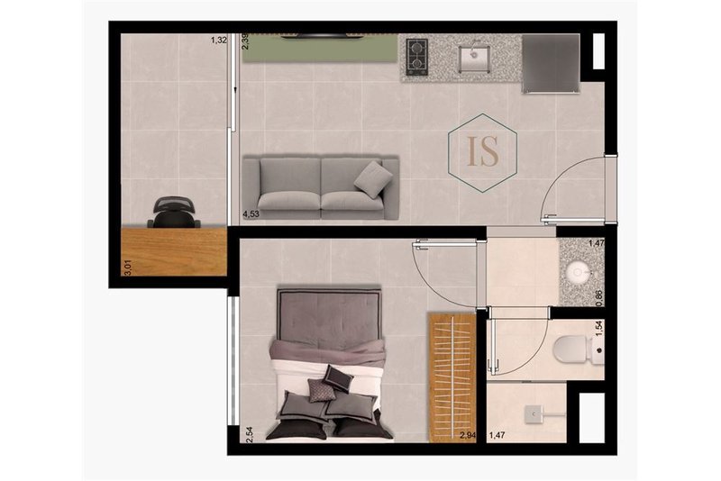Apartamento a venda - Pinheiros - 1 dormitório 30m² Jorge Rizzo São Paulo - 