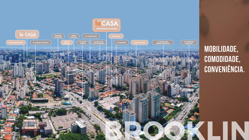Studio 47,59 m² pronto para morar na melhor localização do Brooklin Rua Pássaros e Flores São Paulo - 