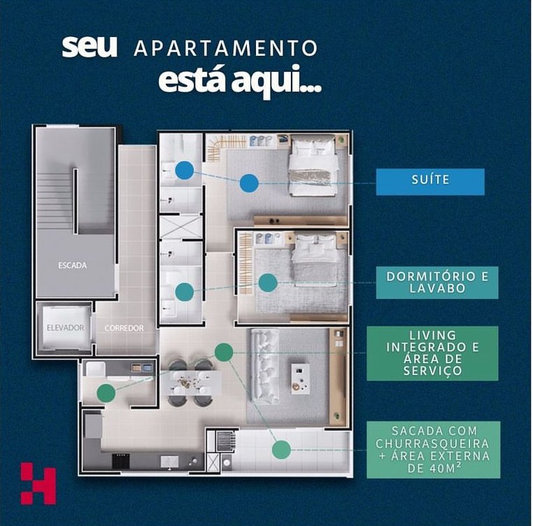 APARTAMENTO COM 1 SUÍTE MAIS 1 DORMITÓRIO NA SOUZA CRUZ - Brusque - 