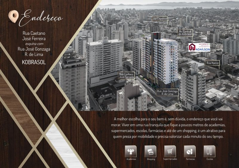 Apartamentos no Edifício Lyon Residence - Lançamento em São Jose - Floripa SC Rua José Gonzaga Regina Lima São José - 