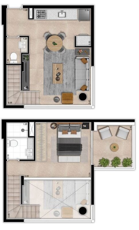 Indi 70 Duplex 1 Suíte Avenida Indianópolis São Paulo - 
