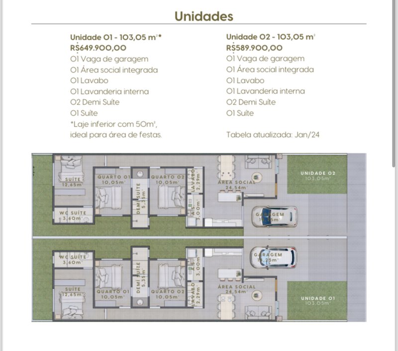CASA COM 1 SUÍTE MAIS 2 DORMITÓRIOS - Brusque - 