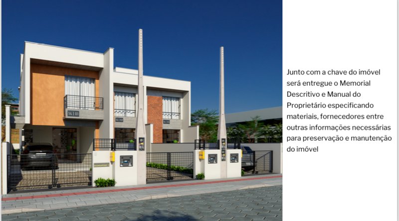SOBRADO COM 1 SUÍTE MAIS 2 DORMITÓRIOS NO RIO BRANCO - Brusque - 