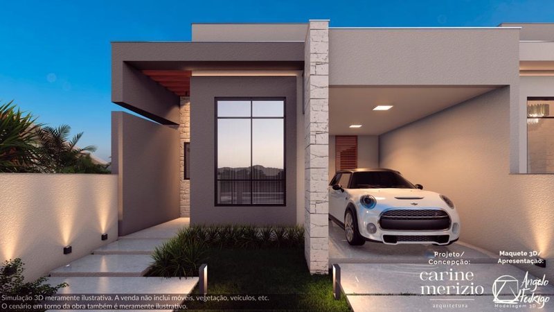CASA COM 1 SUÍTE MAIS 2 DORMITÓRIOS NO CENTRO - Guabiruba - 