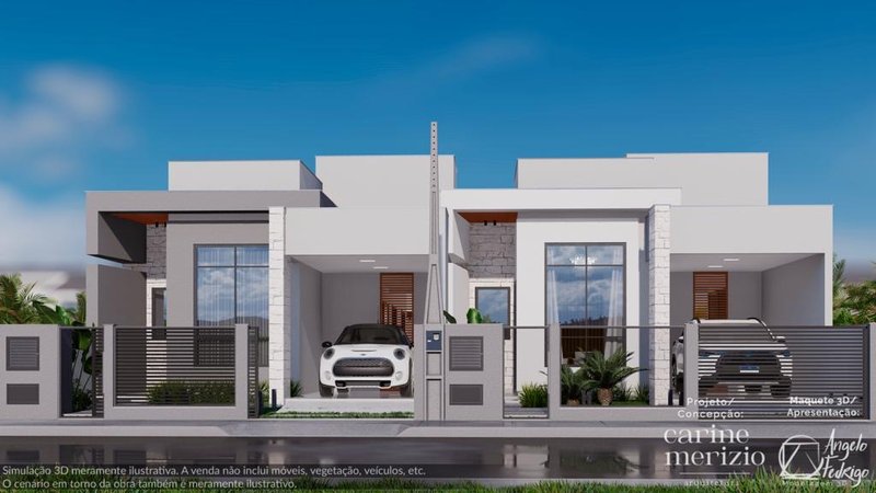 CASA COM 1 SUÍTE MAIS 2 DORMITÓRIOS NO CENTRO - Guabiruba - 