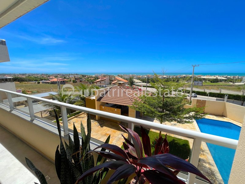 Apartamento Vista mar 112 m² Mobiliado 3 quartos 2 wc 1 vaga. Porto das Dunas - Aquiraz CE Av. Camurupim Aquiraz - 