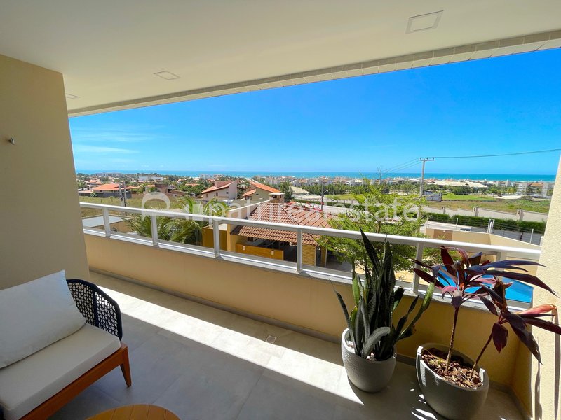 Apartamento Vista mar 112 m² Mobiliado 3 quartos 2 wc 1 vaga. Porto das Dunas - Aquiraz CE Av. Camurupim Aquiraz - 