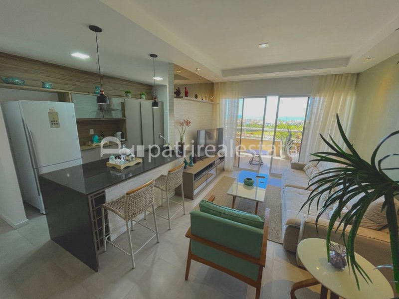 Apartamento Vista mar 112 m² Mobiliado 3 quartos 2 wc 1 vaga. Porto das Dunas - Aquiraz CE Av. Camurupim Aquiraz - 