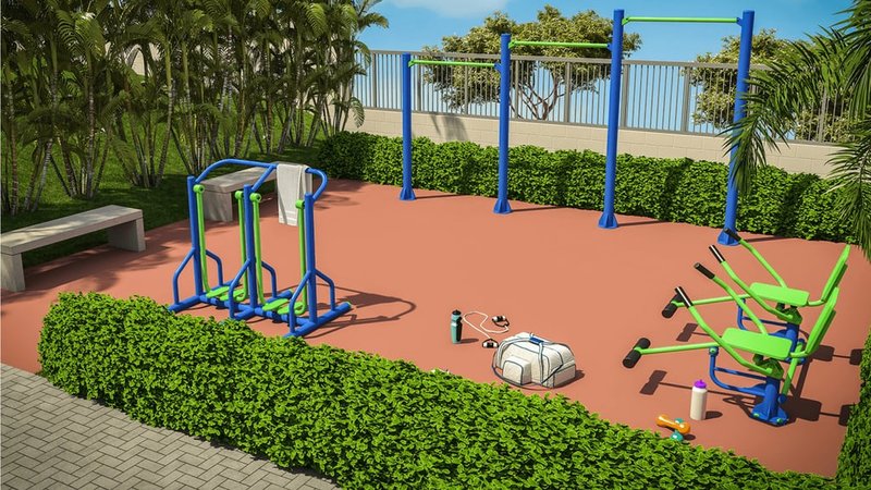 Garden Viva Vida Realengo - Fase 4 2 dormitórios 44m² Itajaí Rio de Janeiro - Fitness externo