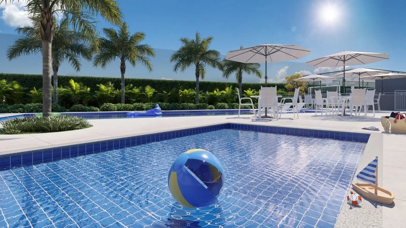 Apartamento Conquista Norte Clube - Fase 1 2 dormitórios 36m² Adhemar Bebiano Rio de Janeiro - Piscina