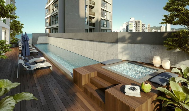 Apartamento Blue Tower 3 suítes 124m² Alcides Cláudio Sgrot Porto Belo - Piscina