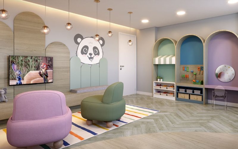 Apartamento Mérito Vila Mascote 1 suíte 46m² Doutor Djalma Pinheiro Franco São Paulo - Brinquedoteca