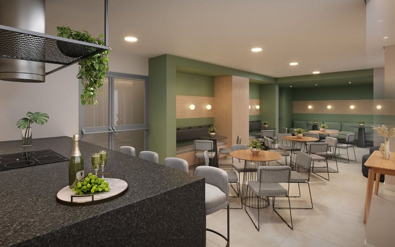 Apartamento Mérito Vila Mascote 1 dormitório 34m² Doutor Djalma Pinheiro Franco São Paulo - Salao de festas