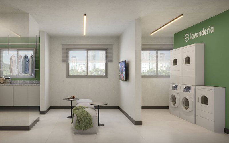 Apartamento Mérito Vila Mascote 1 dormitório 34m² Doutor Djalma Pinheiro Franco São Paulo - Lavanderia