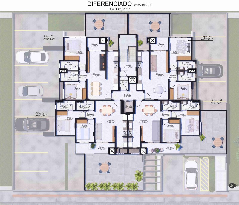 APARTAMENTO COM 1 SUÍTE MAIS 1 DORMITÓRIO NA NOVA BRASÍLIA - Brusque - 