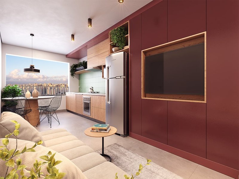 Apartamento Soberano Guilhermina - Residencial 2 dormitórios 38m² Santo Alexandre São Paulo - Living