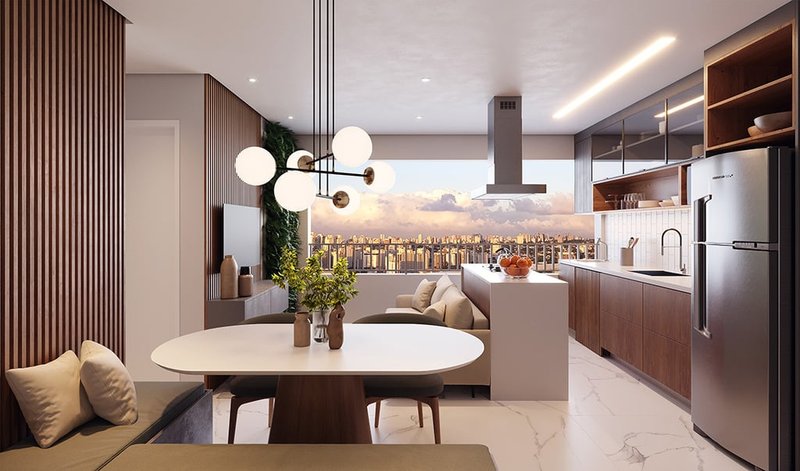Apartamento Soberano Guilhermina - Residencial 2 dormitórios 38m² Santo Alexandre São Paulo - Living