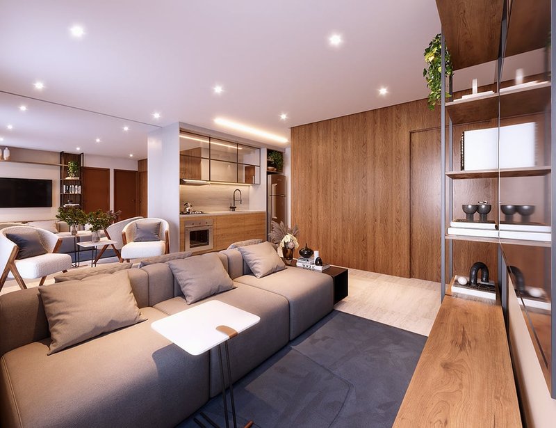 Apartamento Soberano Guilhermina - Residencial 2 dormitórios 38m² Santo Alexandre São Paulo - Living