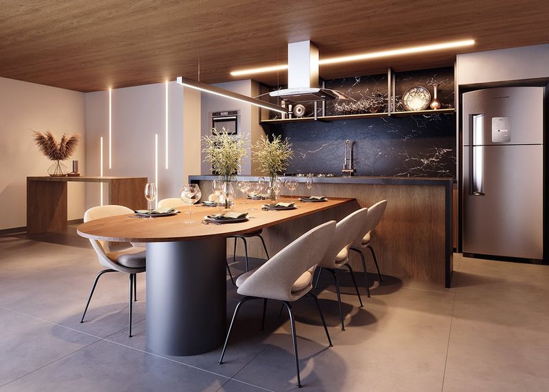 Apartamento Soberano Guilhermina - Residencial 2 dormitórios 38m² Santo Alexandre São Paulo - Espaco gourmet