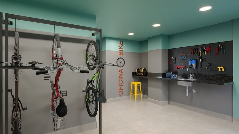 Apartamento Gran Spot 2 dormitórios 39m² Jericino São Paulo - Bicicletario