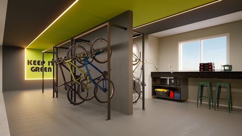 Apartamento Gran Sky 1 suíte 70m² Jericino São Paulo - Bicicletario